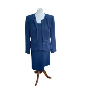 Liz Claiborne Elegant 3‎ Piece Blue Skirt Suit Set